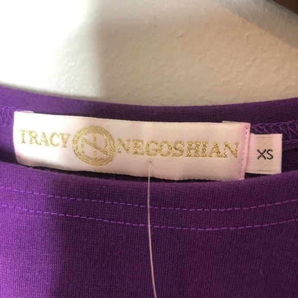 NWT Tracy Negoshian Jagged Diamonds Shift Dress sleeveless ponte knit XS - Picture 5 of 8